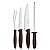 Kit Churrasco Plenus Inox Marrom 4 Peças 23498436 - Imagem 1