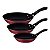 Jogo Frigideira Aluminio 3Pc Caribe Vermelho Tramon 20297509 - Imagem 1
