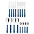 Faqueiro Inox 16Pc Leme Azul Tramontina 23198917 - Imagem 5