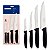 Jogo Facas Inox 4Pc Plenus Preto Tramontina 23498064 - Imagem 1