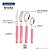 Faqueiro Inox 16Pc Rosa Mulher Maravilha Tramontina 29899051 - Imagem 4
