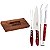 Jogo Inox 3Pc Vermelho Churrasco Tramontina 29899264 - Imagem 1