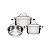 Jogo Panelas Aco Inox 3Pcs Allegra Tramontina 65660260 - Imagem 1