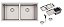 Cuba Inox Quadrum 2C + Kit 94530034 Tramontina 94008183 - Imagem 1