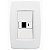 Conjunto Tomada Rj45 Cat5E Trii Branca Tramontina 57150021 - Imagem 1