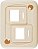 Modulo Tomada Suporte 2Posto Rj45 Palha Tramontin 57400115 - Imagem 1