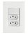 Conjunto Interruptor Simples Tomada 10A Giz Tra 57230087 - Imagem 2