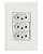 Conjunto 3 Tomada 20A Giz Branco Eletro Tramontina 57230079 - Imagem 2
