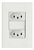 Conjunto 2 Tomada 20A Giz Branco Eletro Tramontina 57230066 - Imagem 1