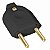 Plugue Pino Macho 2P 10A 250V Preto Tramontina 57403002 - Imagem 1
