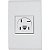 Conjunto 1 Tomada Telefone 4P + Rj11 Liz Tramontina 57170018 - Imagem 1