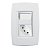 Conjunto Interruptor Simples Tomada 10A Trii Tramon 57150064 - Imagem 1