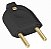 Plugue Macho 2P 10A 250V~ Cor Preto 57403102 - Imagem 1