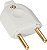 Plugue Macho 2P 10A 250V~ Cor Branco 57402202 - Imagem 1