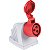 Tomada Sobrepor 2P+T 16A 380-415V 9H Tramontina 56255331 - Imagem 1