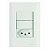 Cj Interruptor Simples Tomada 2P+T 10A Tramontina 57230073 - Imagem 1