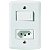 Conjunto 4x2 Interruptor Simples 10A Tomada 10A 57145064 - Imagem 1