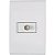 Conjunto 4X2 Com 1 Tomada Tv/Sat Coaxial Liz Branco 57170017 - Imagem 1