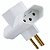 Plugue T 2P+T 10 A 250 V Branco Tramontina 57400080 - Imagem 1