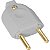 Plugue Macho 2P 10 A 250 V Cinza Tramontina 57401002 - Imagem 1