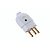 Plugue Macho 2P+T 10A Branco Priscus Tramontina 57402003 - Imagem 1