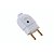 Plugue Macho 2P 20 A 250 V Branco Tramontina 57402004 - Imagem 1