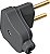 Plugue Angular 2P 10A Preto Triangular Tramontina 57403106 - Imagem 1