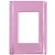 Placa 3 Postos 4X2 Cor Rosa Giz Tramontina 57200059 - Imagem 1