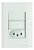Conjunto 4x2 Interruptor Simples Tomada 20A Giz 57230071 - Imagem 2