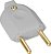 Plugue Macho 2P 10 A 250 V Cinza Tramontina 57401102 - Imagem 2