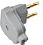 Plugue Angular 2P 10A Cinza Triangular Tramontina 57401106 - Imagem 2