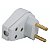 Plugue Angular 2P 20A Branco Priscus Tramontina 57402009 - Imagem 1