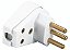 Plugue Angular 10A Cor Branco Priscus Tramontina 57402110 - Imagem 1