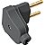 Plugue Angular 2P 10A Preto Triangular Tramontina 57403006 - Imagem 1