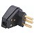 Plugue Angular 2P+T 20 A Preto Priscus Tramontina 57403011 - Imagem 1