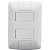 Conjunto 4X2 Interruptor Simples Aria Branco 57241040 - Imagem 1