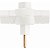 Plugue Tipo T De 10A 250V Branco-Tramontina- 57400071 - Imagem 1
