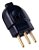 Plugue Macho 2P+T 10A/250V Preto Tramontina 57403103 - Imagem 2