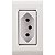 Tomada 2P+T 10A 250V P/ Moveis Tramontina 57170101 - Imagem 1