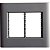 Espelho Placa 6P 4X4 Giz Titanio Soft Touch Tramont 57200087 - Imagem 1