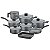 Jogo Panelas Alum 8Pc Turim Chumbo Tramontina 20298610 - Imagem 1