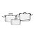 Jg Panelas Aco Inox 3 Pcs Brava Tramontina 65400073 - Imagem 1