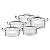 Jg Panelas Aco Inox 5Pcs Professional Tramonaltina 65620186 - Imagem 1