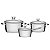 Jg Panelas Aco Inox 3 Pcs Allegra Tramontina 65660404 - Imagem 1