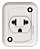 Tomada Ret  2P+T Universal 10A-250V Tramontina 57400158 - Imagem 1