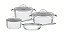 Jg Panelas Aco Inox 4 Pcs Una Tusa Tramontina 65280318 - Imagem 1