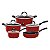 Jogo Panela Alum 5Pc Monaco Vermelho Tramontina 20899779 - Imagem 1
