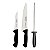 Jogo Facas Inox 3Pc Premiun Preto Tramontina 24499019 - Imagem 1
