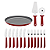 Kit Pizza Inox 15Pc Vermelho Tramontina 25099734 - Imagem 4