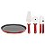 Kit Pizza Inox 15Pc Vermelho Tramontina 25099734 - Imagem 1